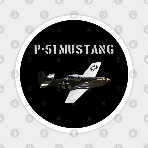 P-51 Mustang WW2 Fighter Plane Magnet by Dirty Custard Designs 